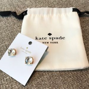 Kate Spade clear gumdrop stud earrings